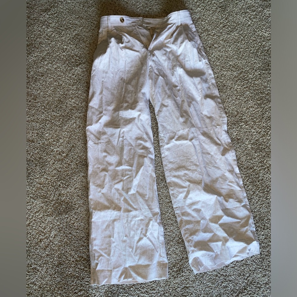 Banana Republic Linen Blend Wide Leg Pants